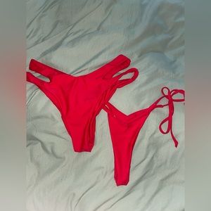 Red bikini bottoms